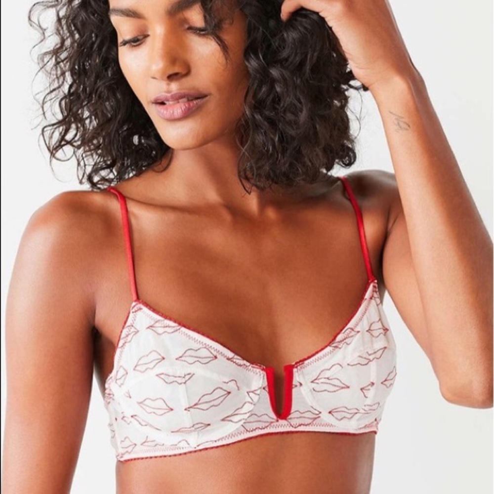 NEVER WORN UO Out From Under Mesh Lips Bra